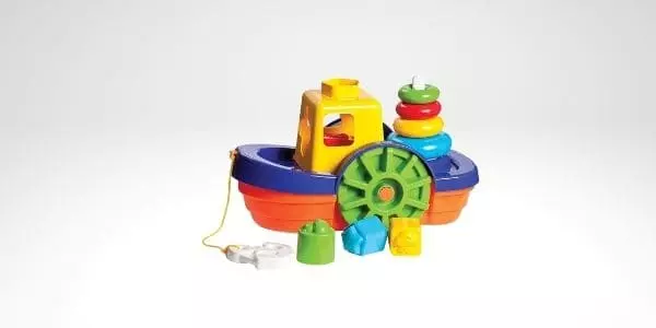 Brinquedo Educativo Barco Didático com Blocos e Ancho Merco Toys 