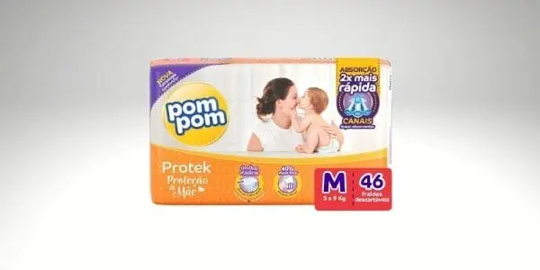Fralda PomPom Protek Proteção de Mãe