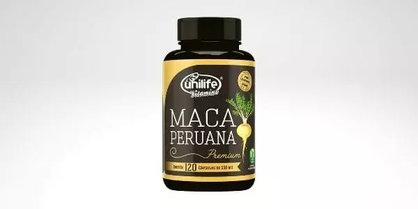 Maca Peruana Premium 550mg Unilife 120 cápsulas 
